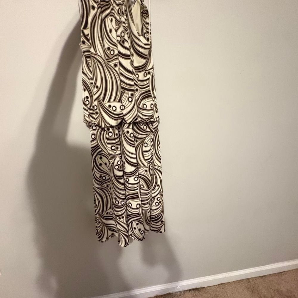 Maggy London black and tan abstract dress - Picture 4 of 8